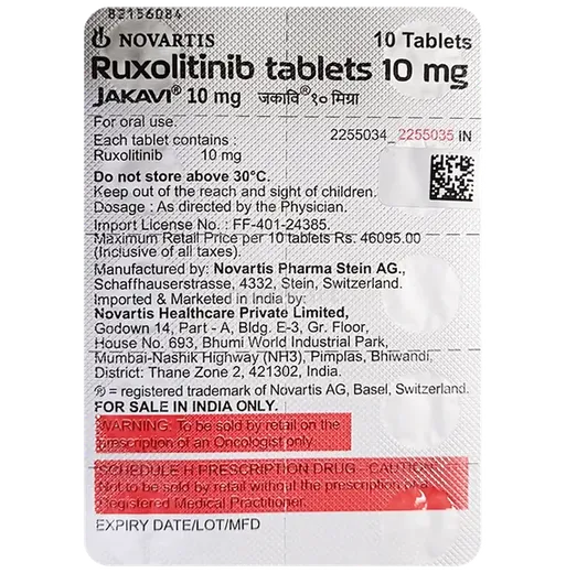 jakavi 10mg tablet 10's